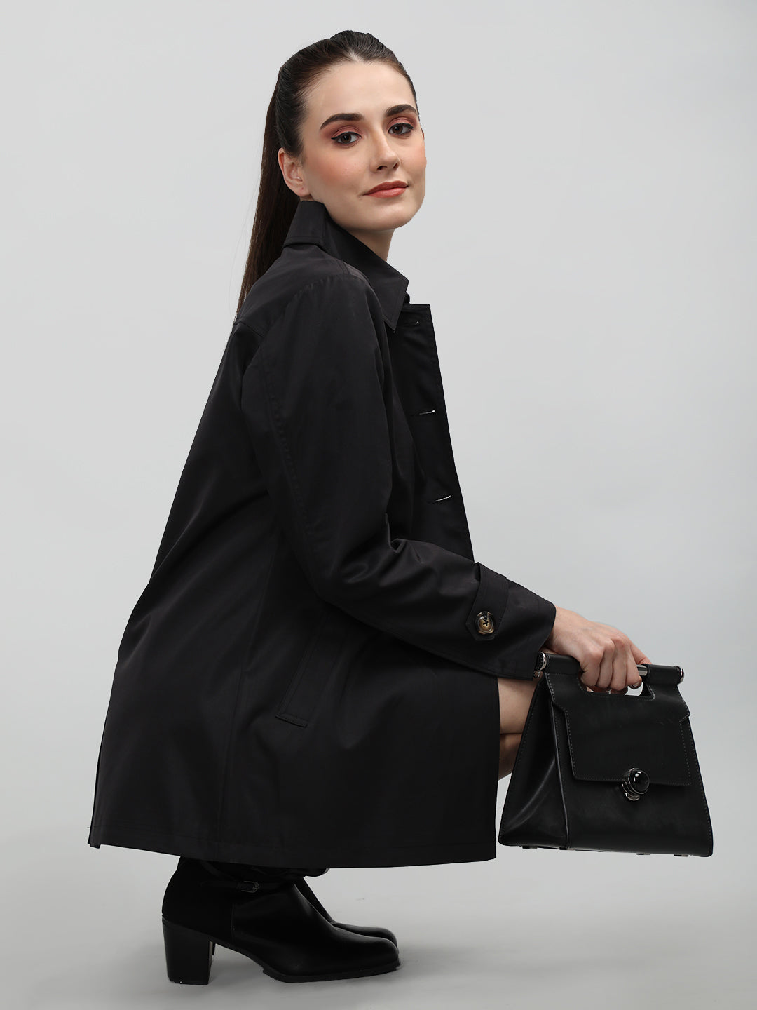 CHKOKKO Women Single Breasted Coat