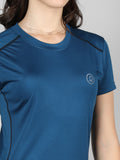 Women Half Sleeve Sports Gym T-Shirt | CHKOKKO