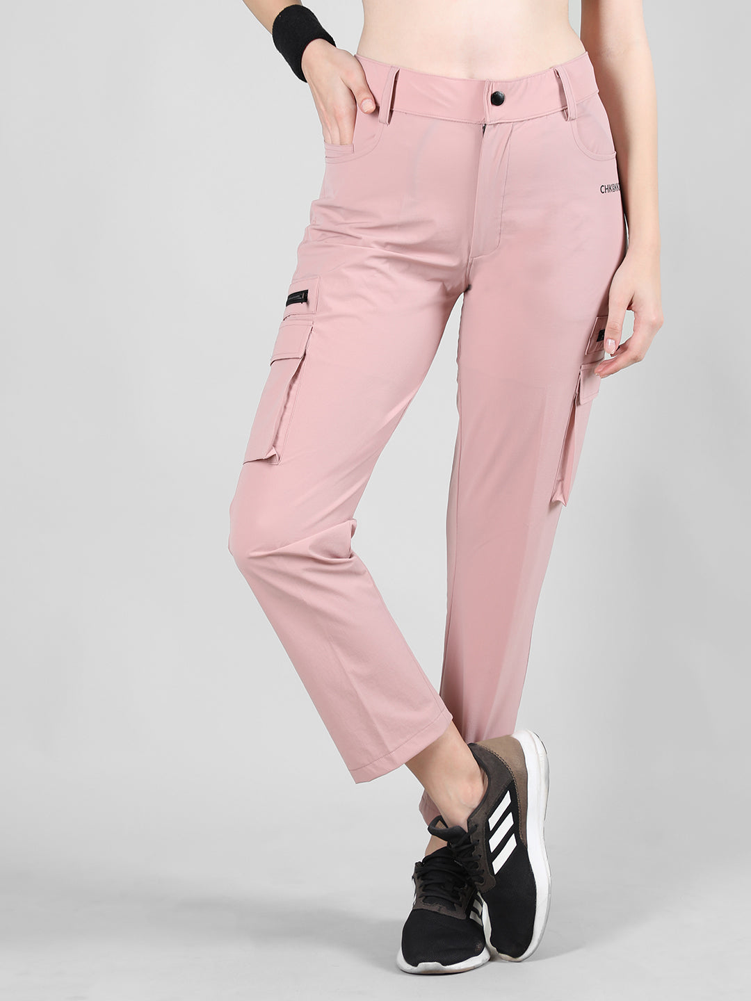 Women's Dark Peach Active Trouser | CHKOKKO