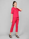 Women's Hot Pink Co-Ord Set | CHKOKKO