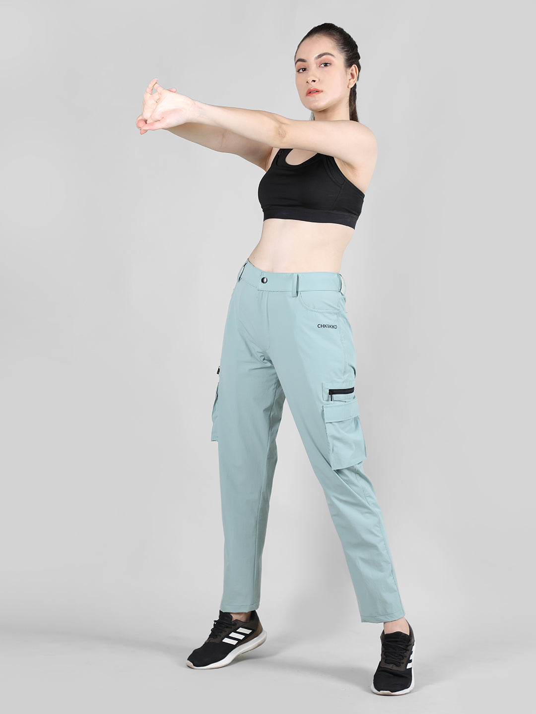 Women's Arctic Blue Active Trouser | CHKOKKO