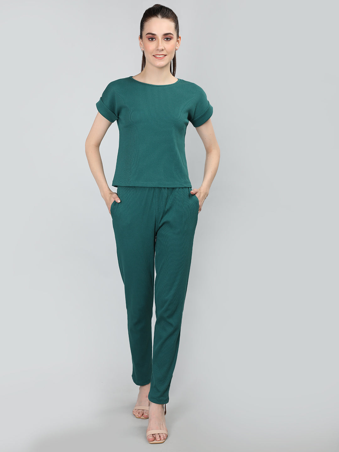 Women's Teal CO-Ord set | CHKOKKO