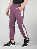 Men's Plum White Trackpant | CHKOKKO