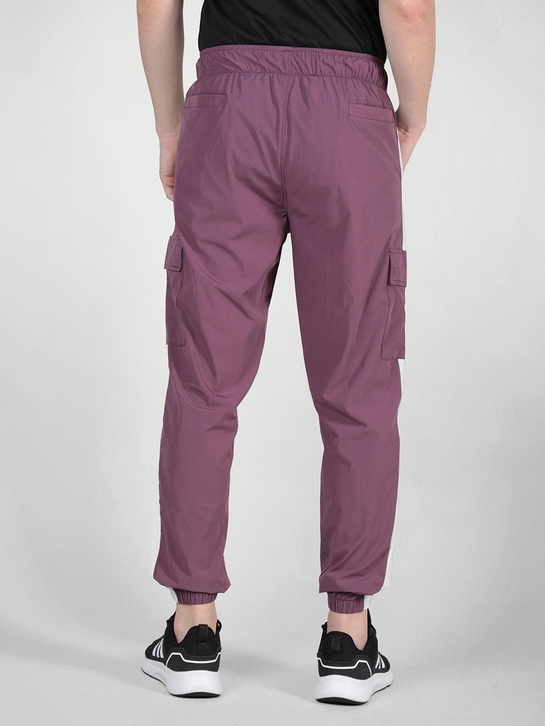 Men Plum White Gym Training Sports Trackpant
