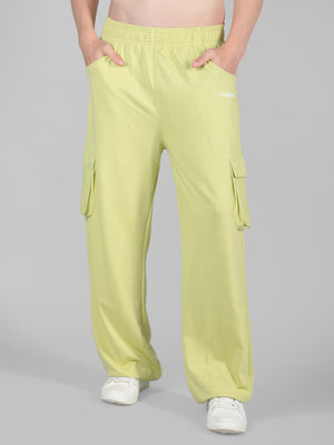 Men Green Relaxed Fit Baggy Trackpants | CHKOKKO