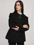 Women Single Breasted Woolen Stylish Overcoat