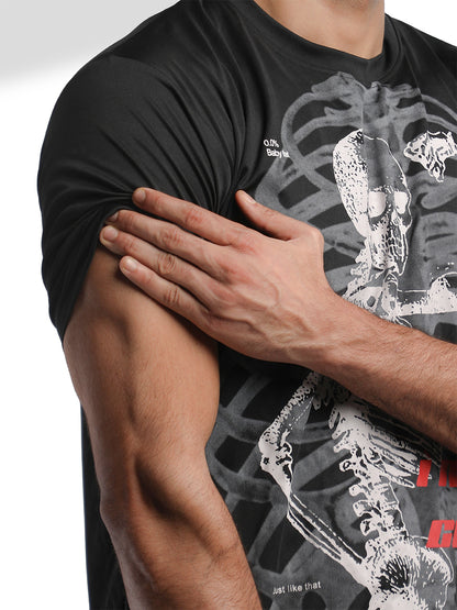 Men's Half Sleeve Graphic Gym T-shirt