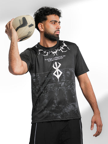 Men's Half Sleeve Graphic Gym T-shirt