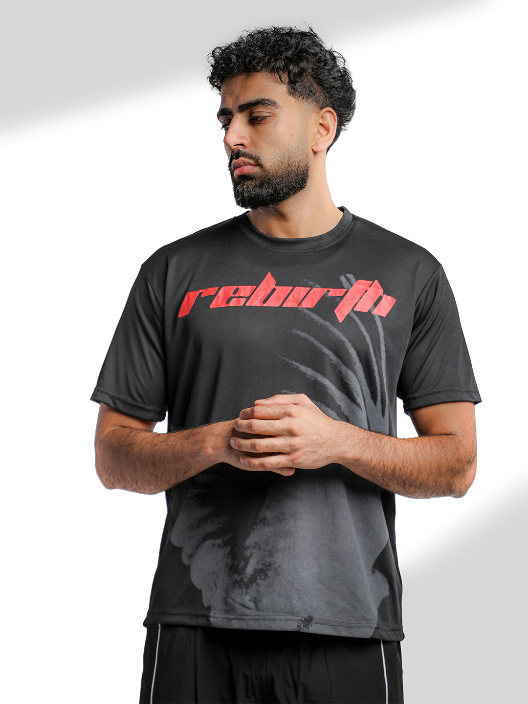 Men's Half Sleeve Graphic Gym T-shirt