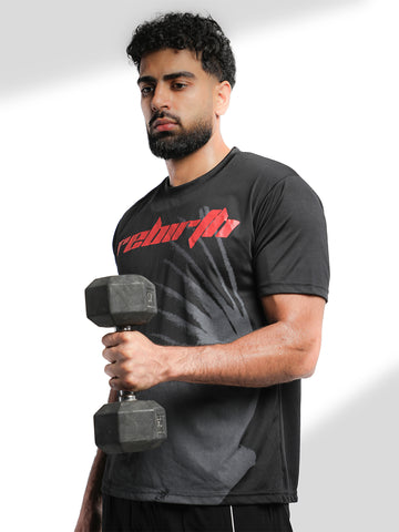 Men's Half Sleeve Graphic Gym T-shirt