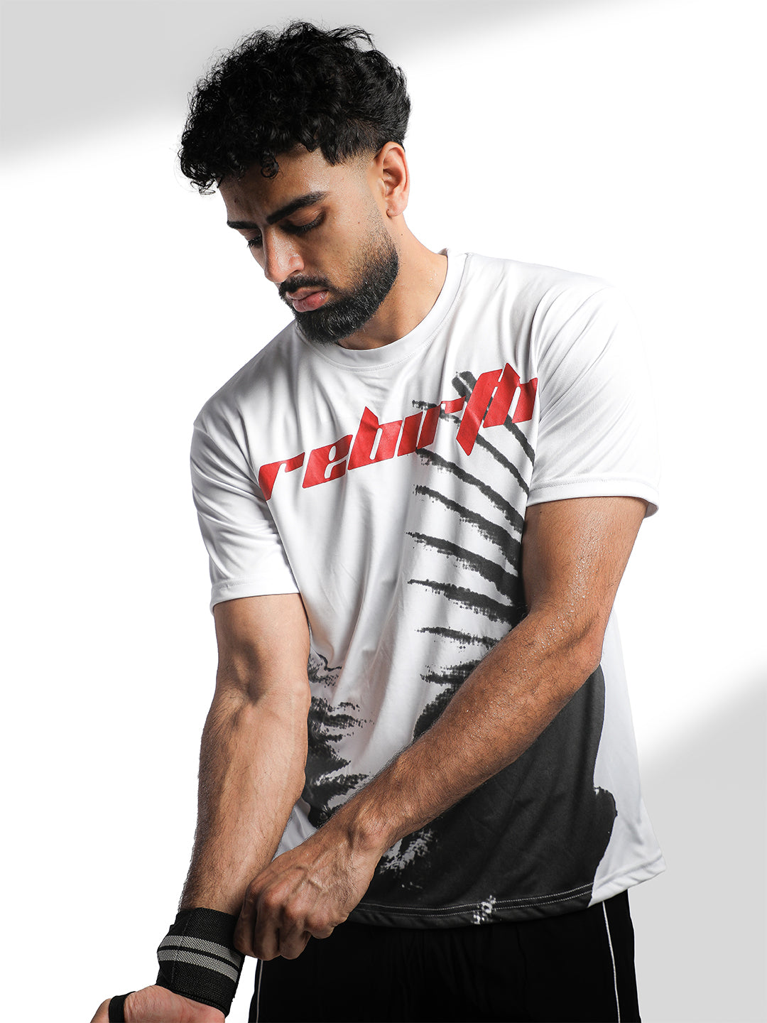 Men's Half Sleeve Graphic Gym T-shirt