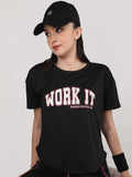 Women Round Neck Dry Fit Gym Sports T-Shirt