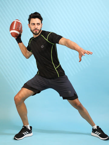 Men's Dry Fit Sports Half Sleeves Gym T-Shirt | CHKOKKO