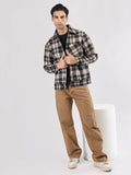 Men Winter Wear Check Shacket