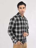 Men Winter Wear Check Shacket