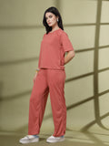 Women's Pink Casual Summer Co-ord Set