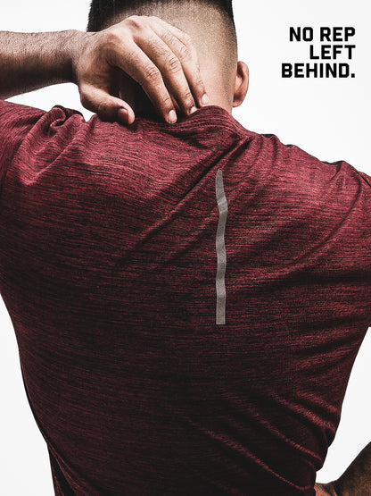 Men's Half Sleeves Dry Fit Gym Sports T-Shirt Wine