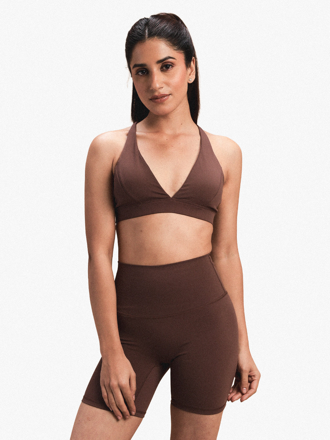 Women’s Seamless Training & Yoga Shorts Brown