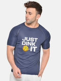 Men Printed Regular Gym Sports T-Shirt Navy