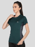 Women's Round Neck Active Wear Sports T-Shirt | CHKOKKO