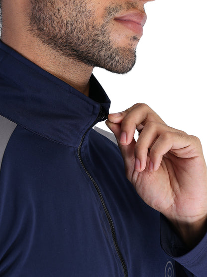 Men’s Full Sleeve Half Zip Sports T-Shirt