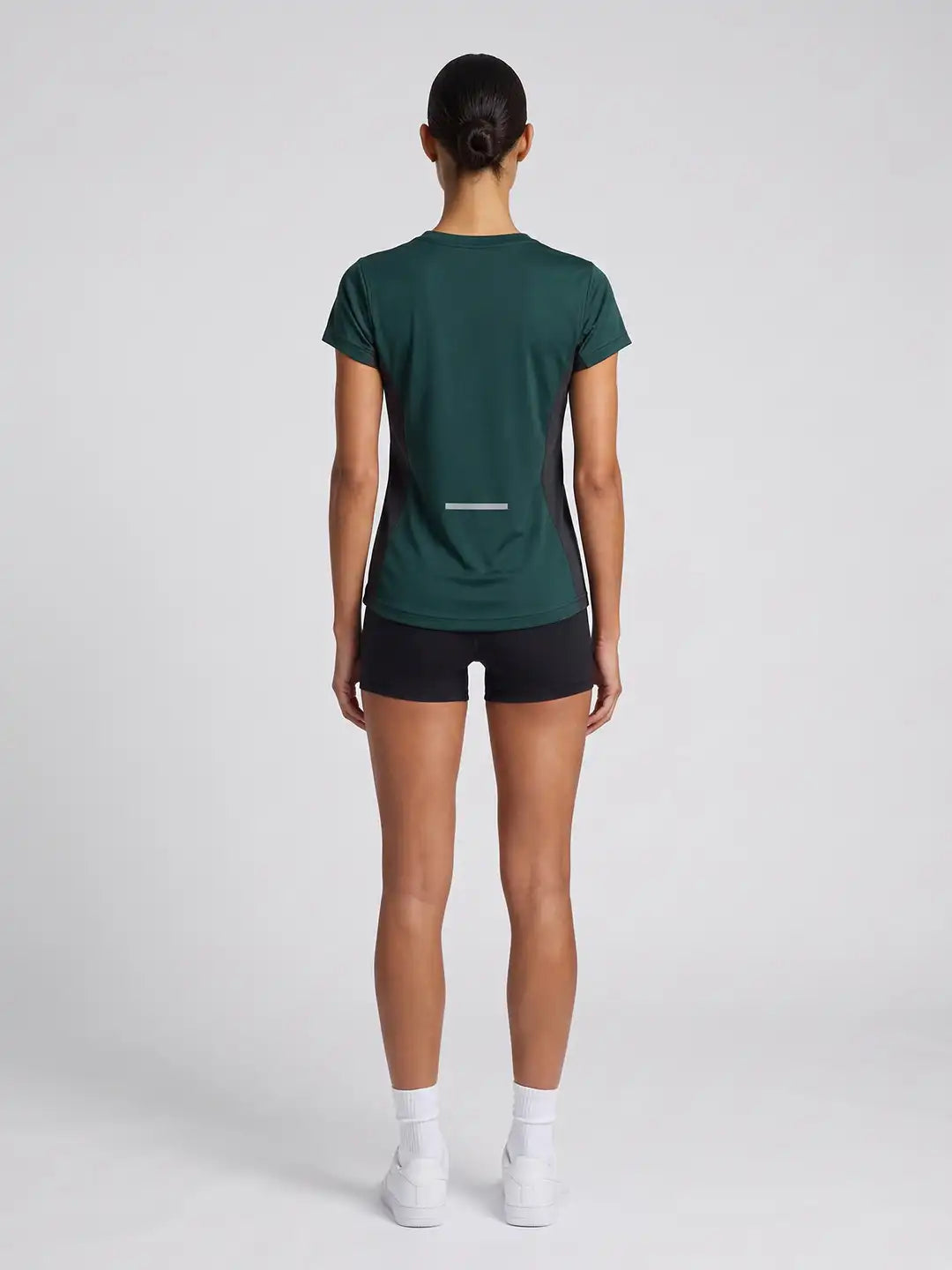 Women's Half Sleeve Dry Fit Active Wear Sports T-shirts Dark Green