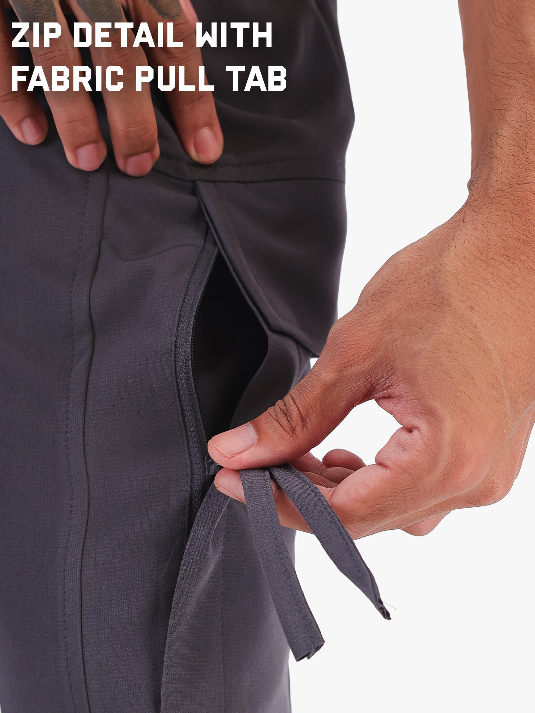 Men’s Grey Sports Track Pants with Side Pockets