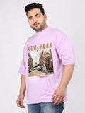 Men Plus Size Printed Oversized Half Sleeves T-Shirt