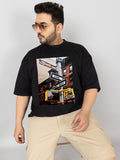 Men Plus Size Printed Oversized Half Sleeves T-Shirt