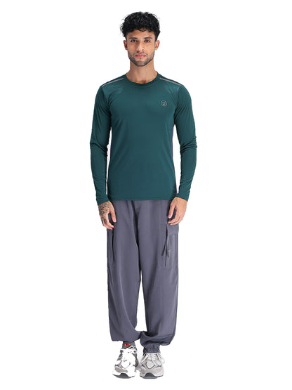 Men's Regular Dry Fit Gym Sports T-Shirt Dark Green