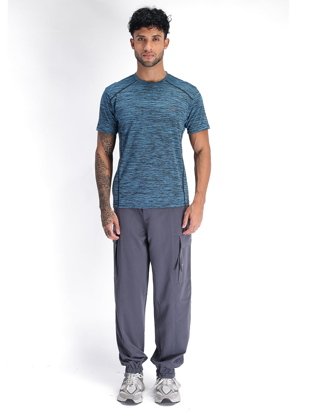 Men's Half Sleeves Dry Fit Gym Sports T-Shirt Sea Green