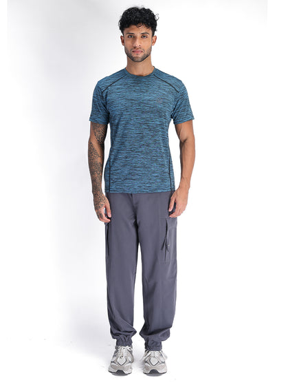 Men's Half Sleeves Dry Fit Gym Sports T-Shirt Sea Green