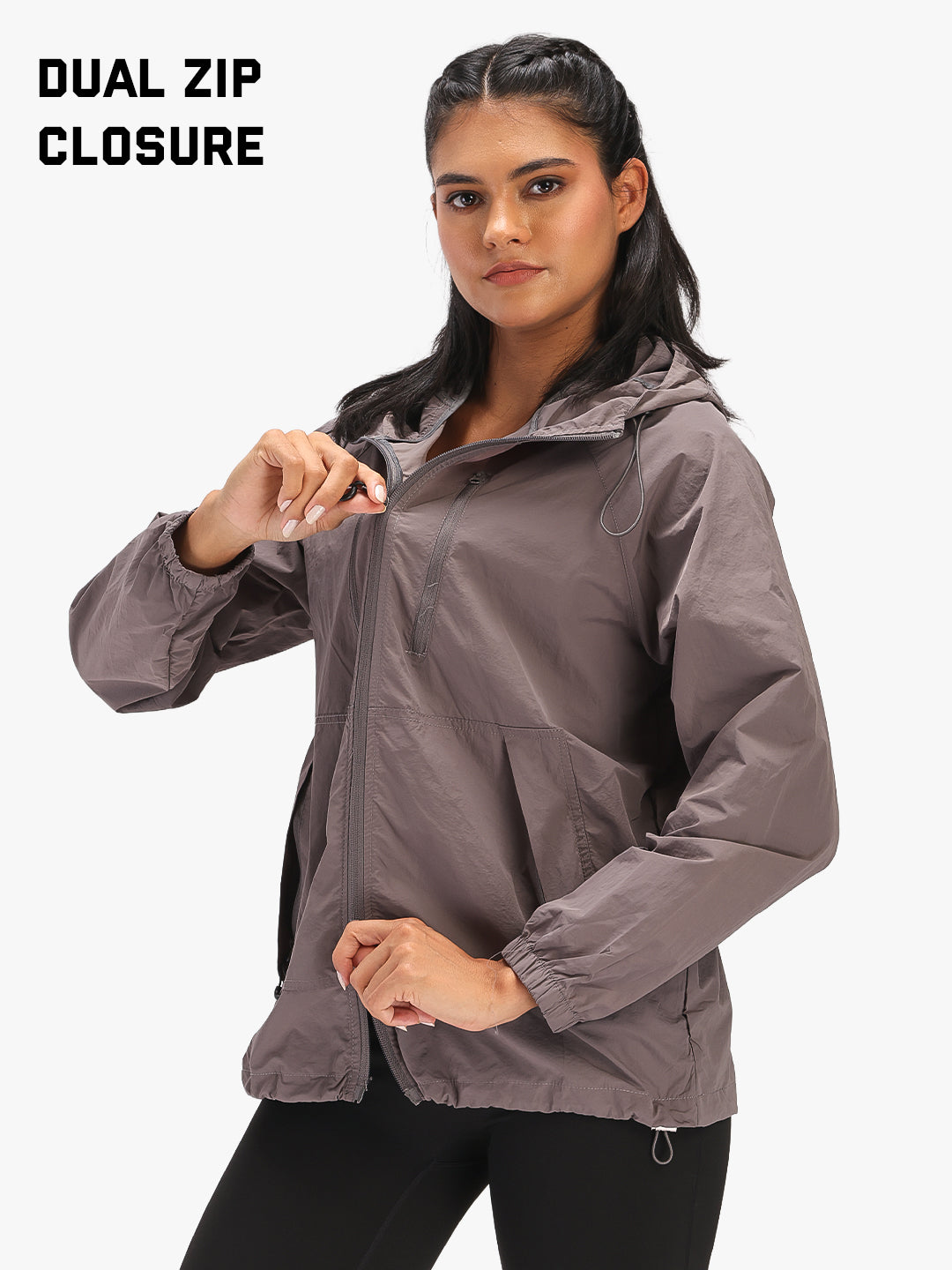 Women’s Lightweight Hooded Summer Jacket Grey