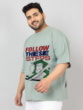 Men Plus Size Printed Oversized Half Sleeves T-Shirt