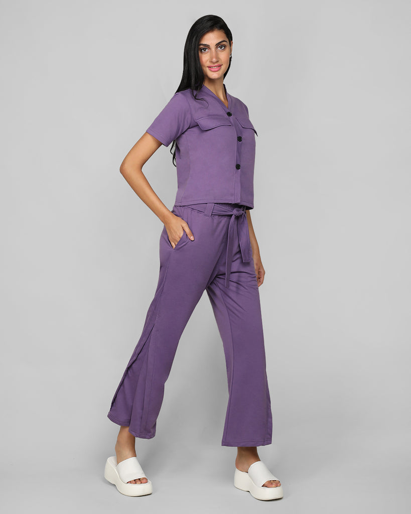 Women's Purple Co-Ord Set | CHKOKKO – Chkokko