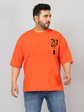 Men Plus Size Printed Oversized Half Sleeves T-Shirt