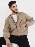 Men Winter Sports Oversized Windcheater Hooded Jacket