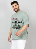 Men Plus Size Printed Oversized Half Sleeves T-Shirt