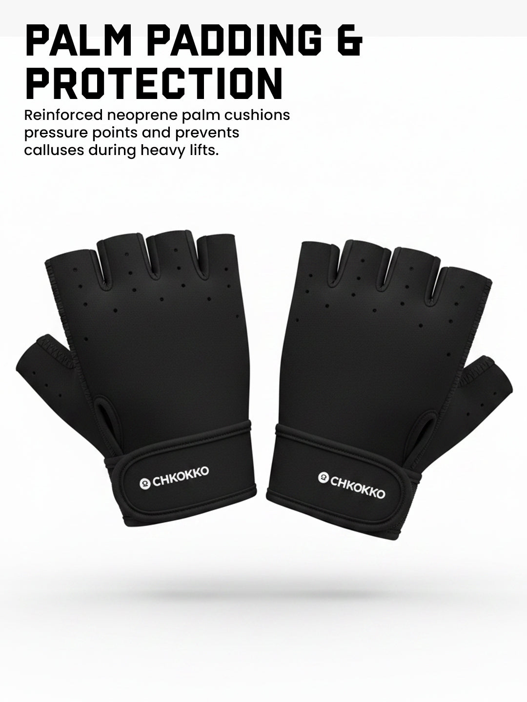 Chkokko Unisex Fitness Gym Gloves for Gym Training, Cycling & Weightlifting