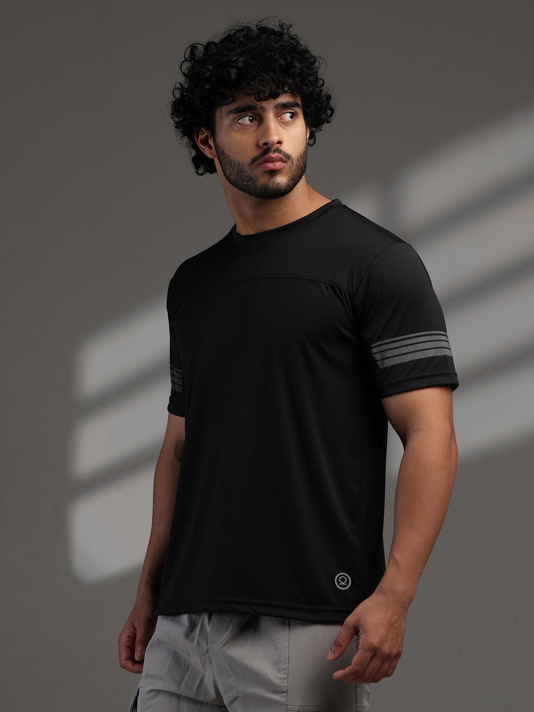 Men's Half Sleeves Dry Fit Gym T-shirt Black