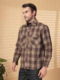 Men Winter Wear Check Shacket