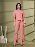 Women Pink Casual Summer Co-ord Set