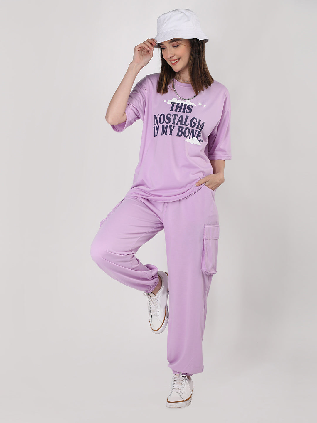 Women Lavender Printed Co-ord Sets
