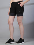 Women's Double Layered Sports Running Shorts | CHKOKKO