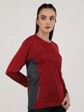 Women's Round Neck Active Wear Sports T-Shirt | CHKOKKO