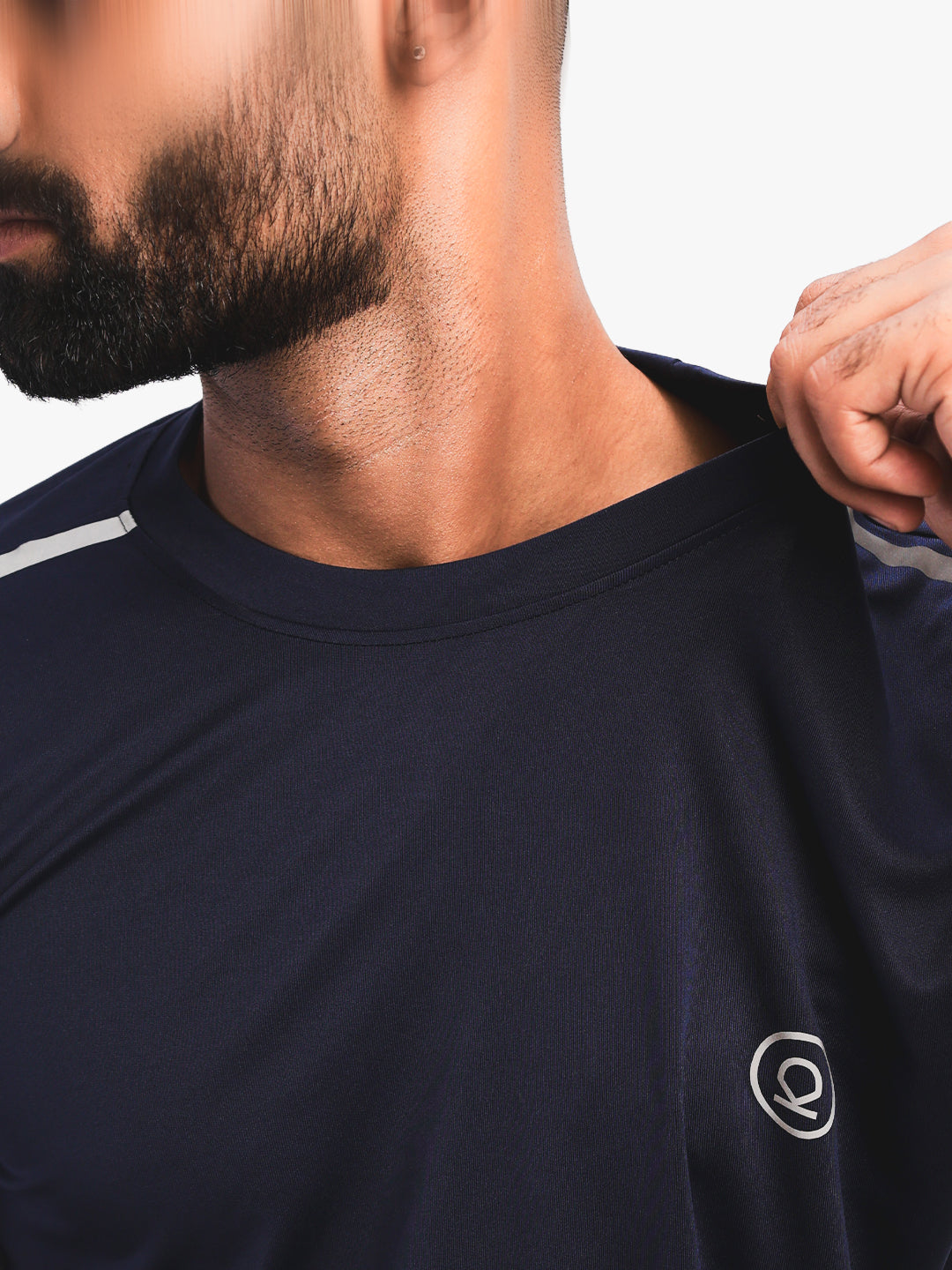 Men's Regular Dry Fit Gym Sports T-Shirt Navy Blue