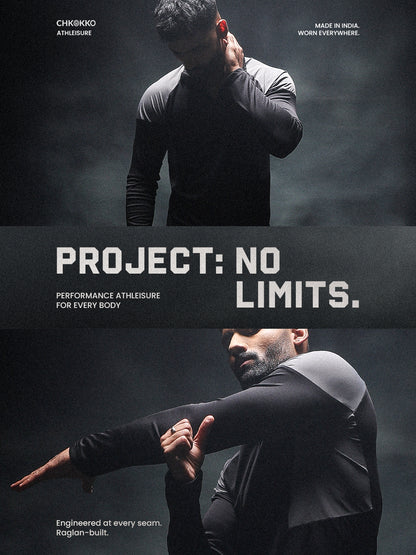 Men’s Full Sleeve Half Zip Sports T-Shirt