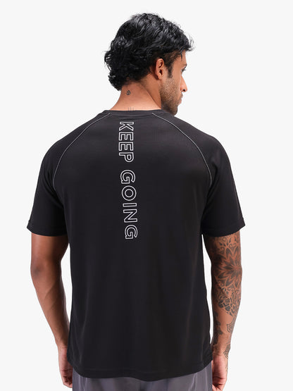 Men's Half Sleeves Quick Dry Sports T-shirt Black
