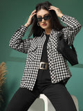 Women Winter Wear Check Shacket | CHKOKKO