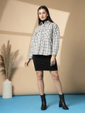 Women Winter Wear Check Shacket | CHKOKKO